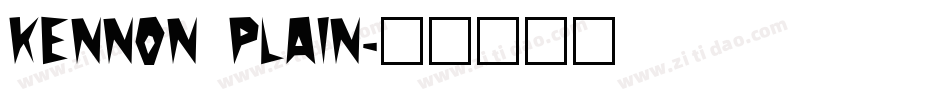 Kennon Plain字体转换
